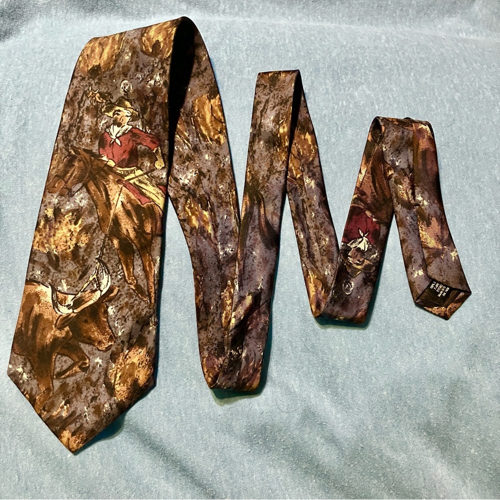 Western Equestrian Horse Themed Ties Set of Five (5) - Picture 7 of 12